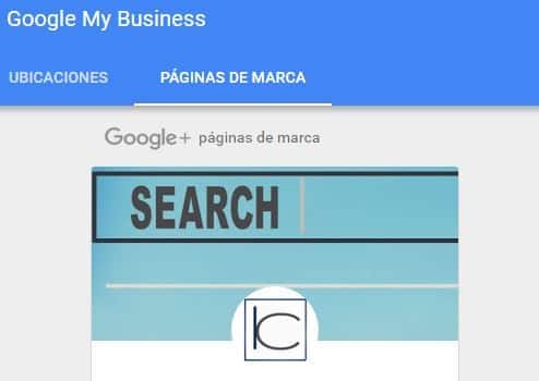 página principal de Google My Business